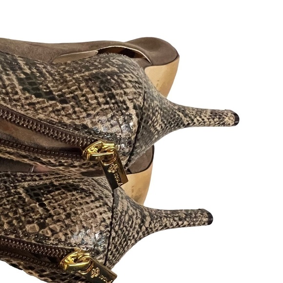 Trendy Snakeskin Isola Brea Suede Lace & Zip Heels Awesome For Any Season - Picture 10 of 10